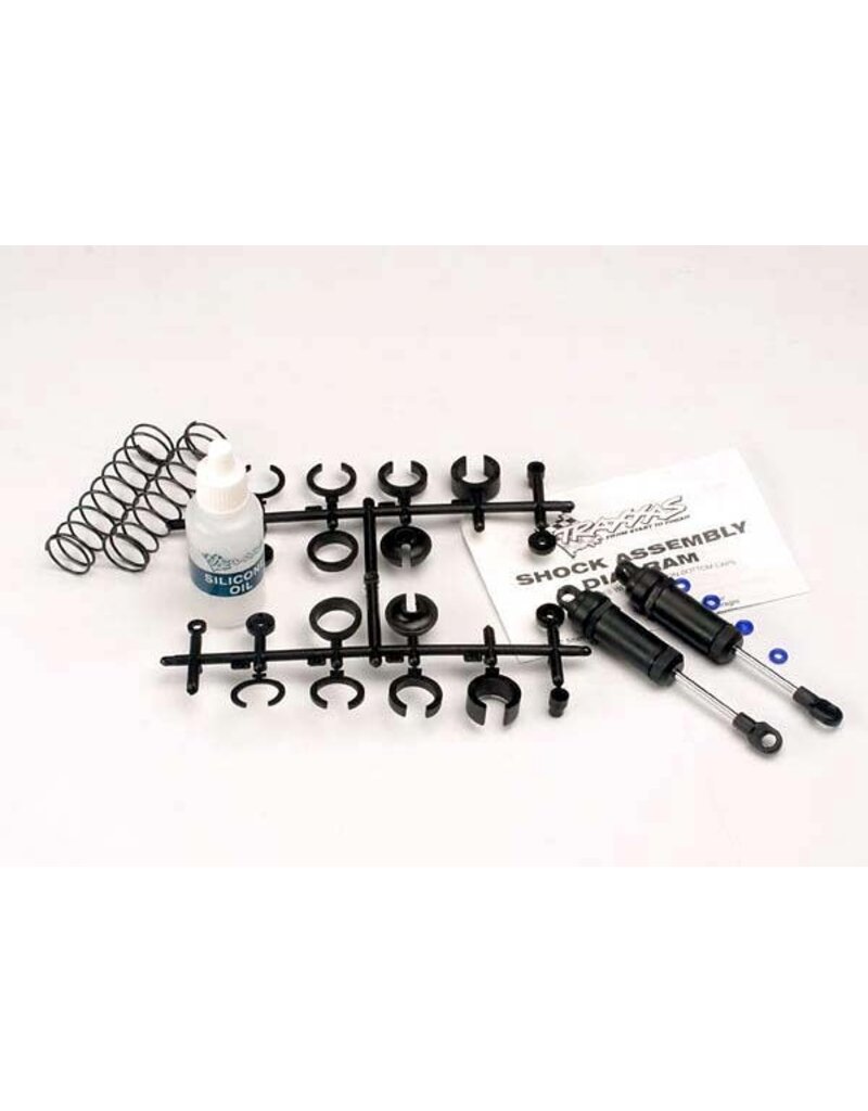 Traxxas 3760 - Ultra Shocks (black) (long) (complete w/ spring pre-load spacers & springs) (front) (2)