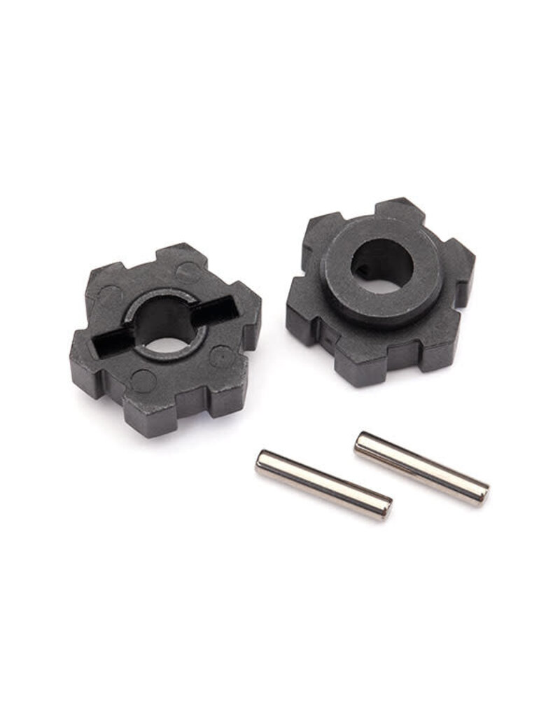 Traxxas 8956 Wheel hubs, hex (2)/ 2.5x14 pins (2)