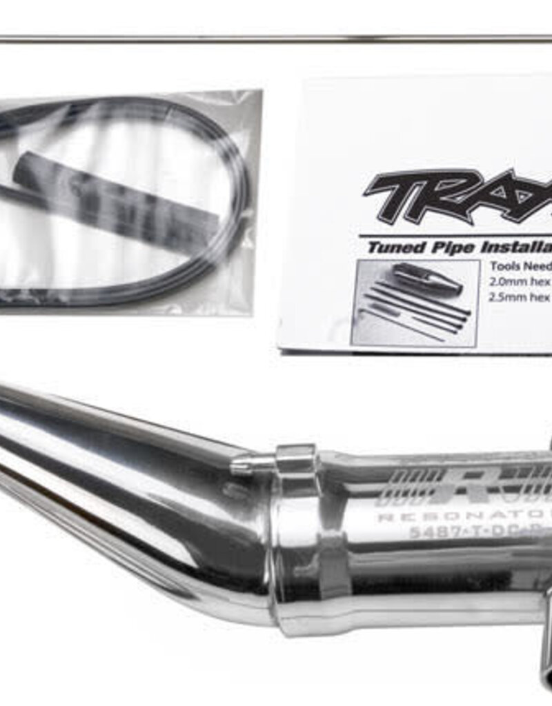 Traxxas 5487 - Tuned pipe, Resonator, R.O.A.R. legal (aluminum, double-chamber) (fits T-Maxx® vehicles with TRX® Racing Engines)