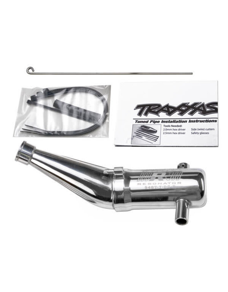 Traxxas 5487 - Tuned pipe, Resonator, R.O.A.R. legal (aluminum, double-chamber) (fits T-Maxx® vehicles with TRX® Racing Engines)