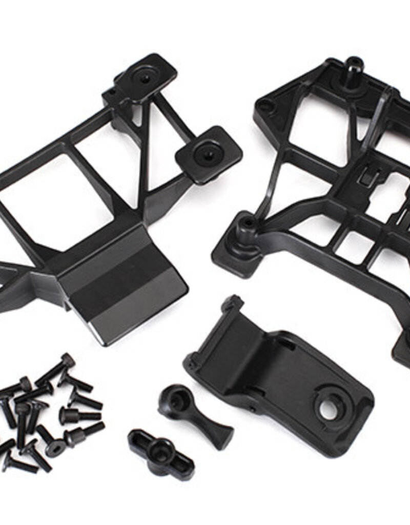 Traxxas 8615 - Body mounts, front & rear/ 3x12mm CS (4)/ 3x12mm shoulder screw (2)/ 3x10mm flat-head machine screw (8)/ 3x12mm BCS (1)