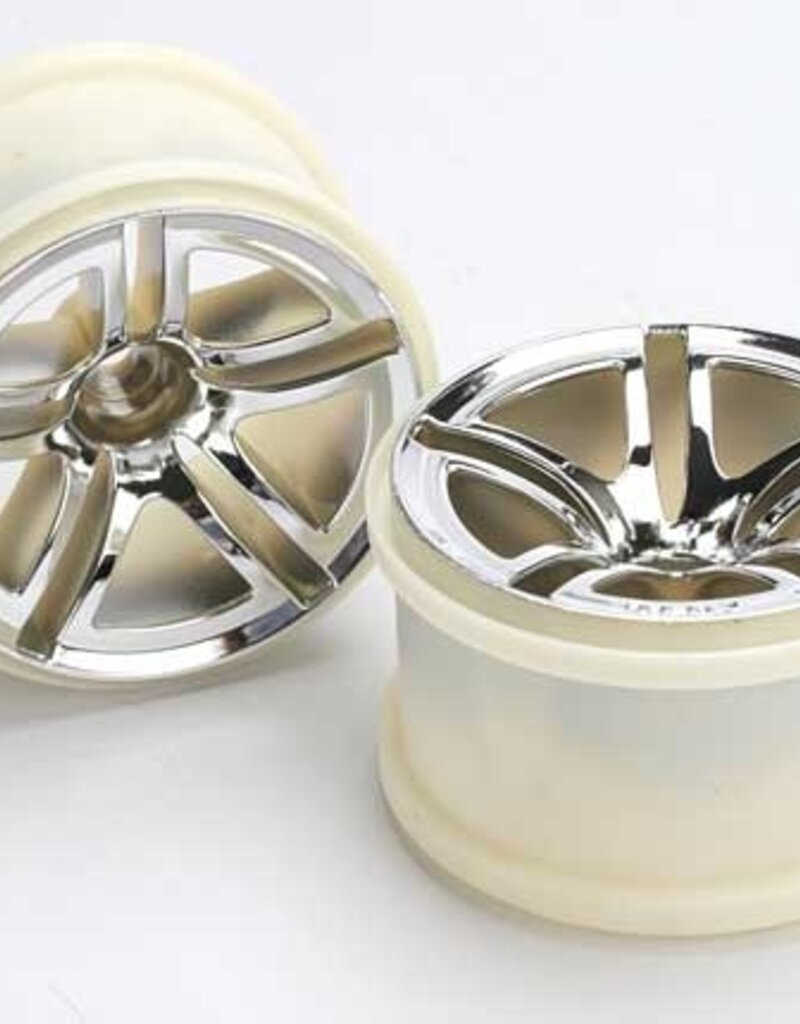 Traxxas 5572 - Wheels, Twin-Spoke 2.8' (chrome) (nitro rear/ electric front) (2)