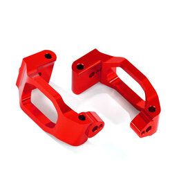 Traxxas Caster blocks (c-hubs), 6061-T6 aluminum (red-anodized), left & right/ 4x22mm pin (4)/ 3x6mm BCS (4)/ retainers (4)