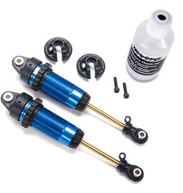 Traxxas 7462 Shocks, GTR xx-long blue-anodized, PTFE-coated bodies with TiN shafts (fully assembled, without springs) (2)