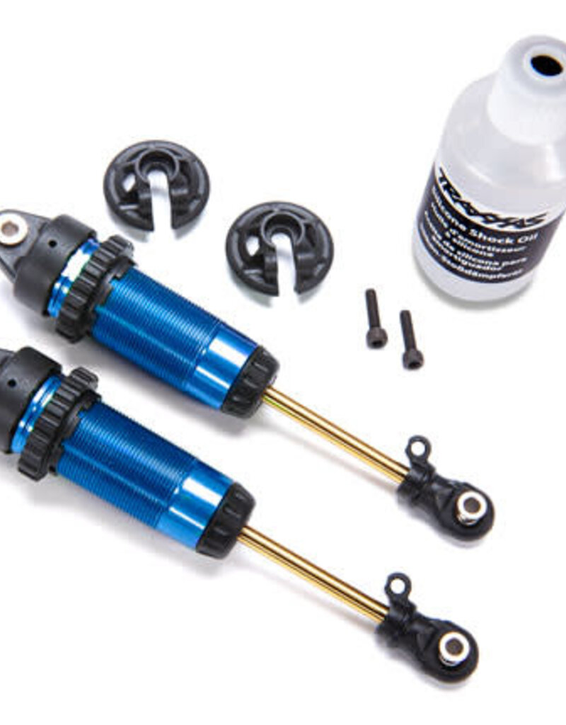Traxxas 7462 Shocks, GTR xx-long blue-anodized, PTFE-coated bodies with TiN shafts (fully assembled, without springs) (2)