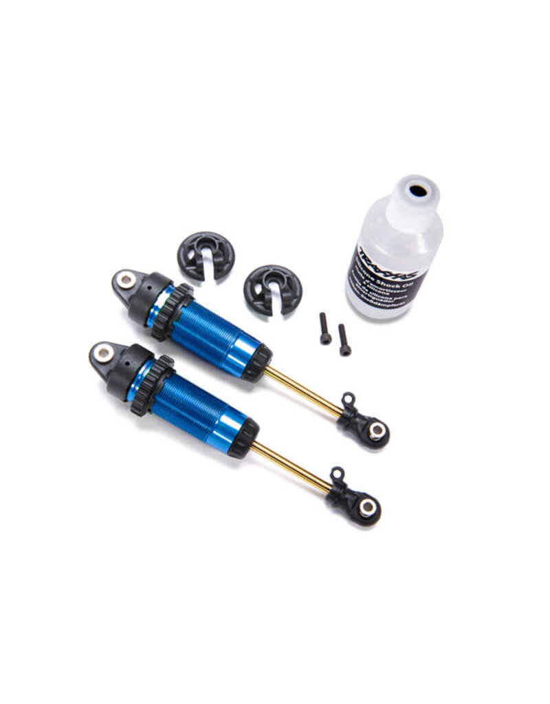 Traxxas 7462 Shocks, GTR xx-long blue-anodized, PTFE-coated bodies with TiN shafts (fully assembled, without springs) (2)