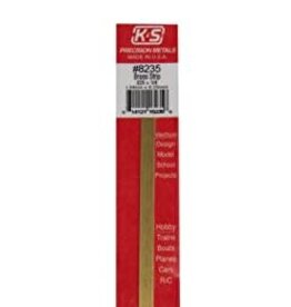 K&S KNS-8235	.025"x1/4"x12" Brass Strips (1)