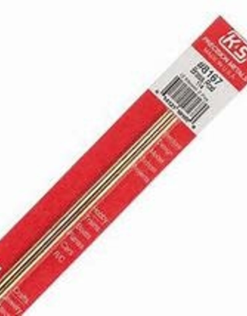 K&S KNS-8167	.114"x12" Solid Brass Rod (2)