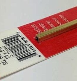K&S KNS-8151	1/8"x12" Square Brass Tube .014 Wall (1)