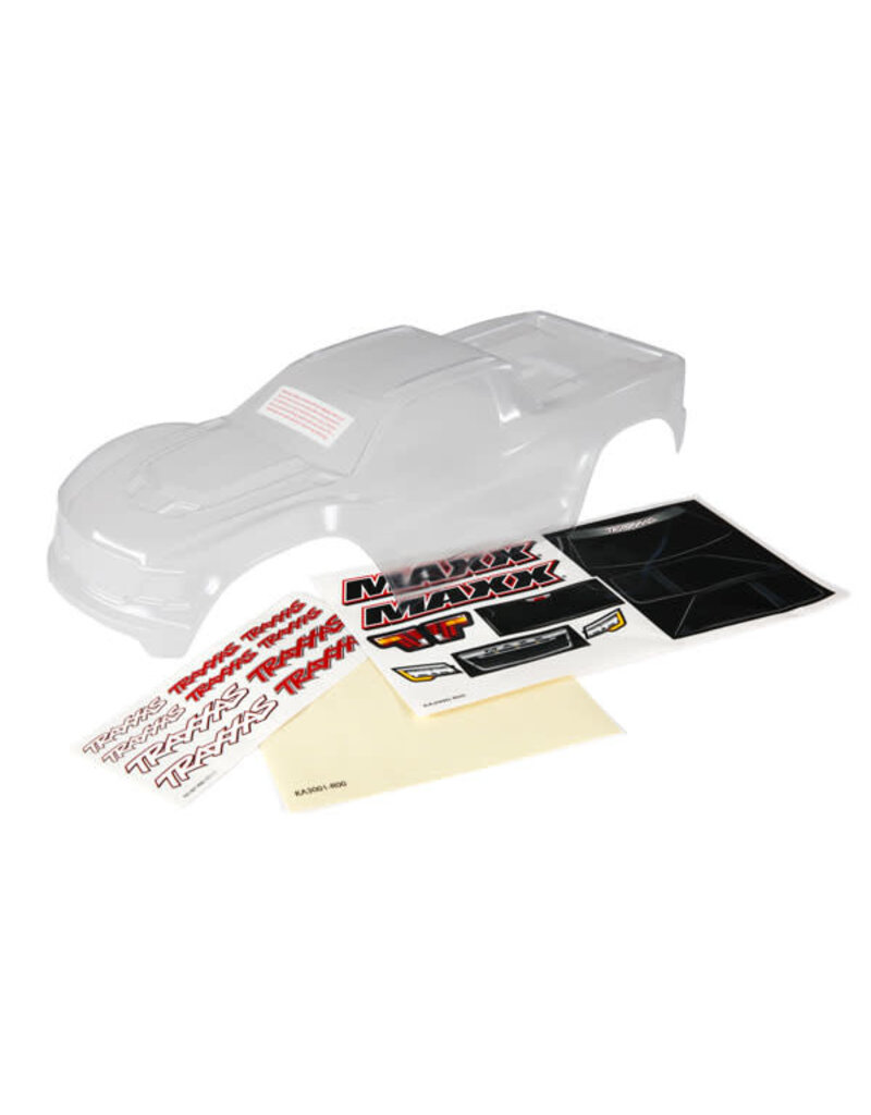 Traxxas 8911 - Body, Maxx® (clear, requires painting)/ window masks/ decal sheet
