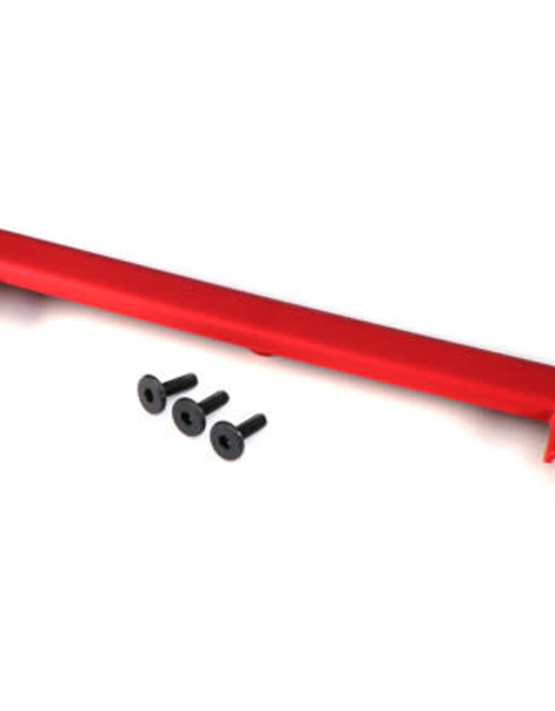 Traxxas 8912r Tailgate protector, red/ 3x15mm flat-head screw (4)
