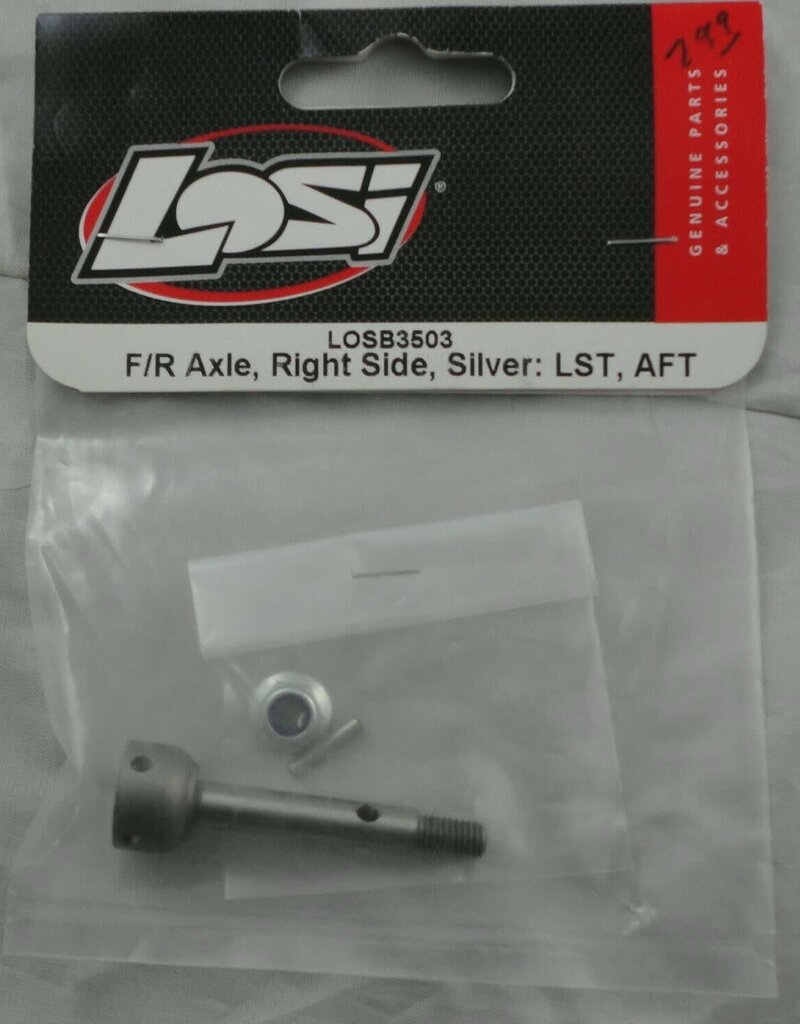 losi Team Losi LST Monster Truck Front/Rear Right Side Black Axle LOSB3503