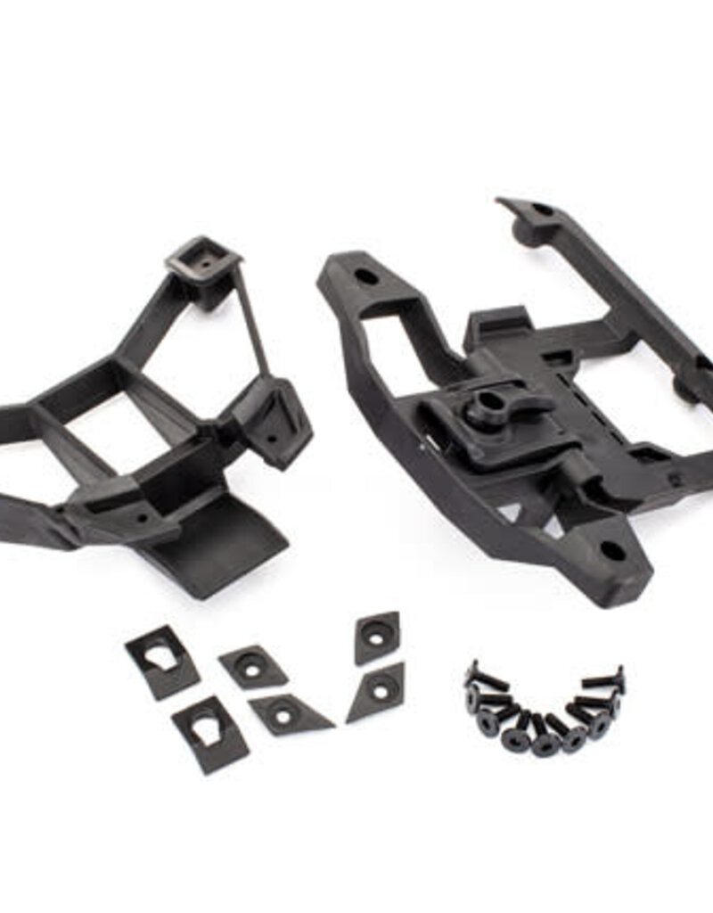 Traxxas 8915 - Body mounts, front & rear/ 3x12mm BCS (1)/ 3x12mm shoulder screw (2)/ 3x8mm CS (2)/ 3x15mm flat-head machine screw (9)