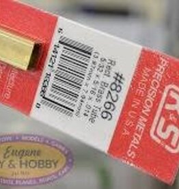 K&S KNS-8266	5/32"x5/16"x12" Rectangular Brass Tube .014 Wall (1)