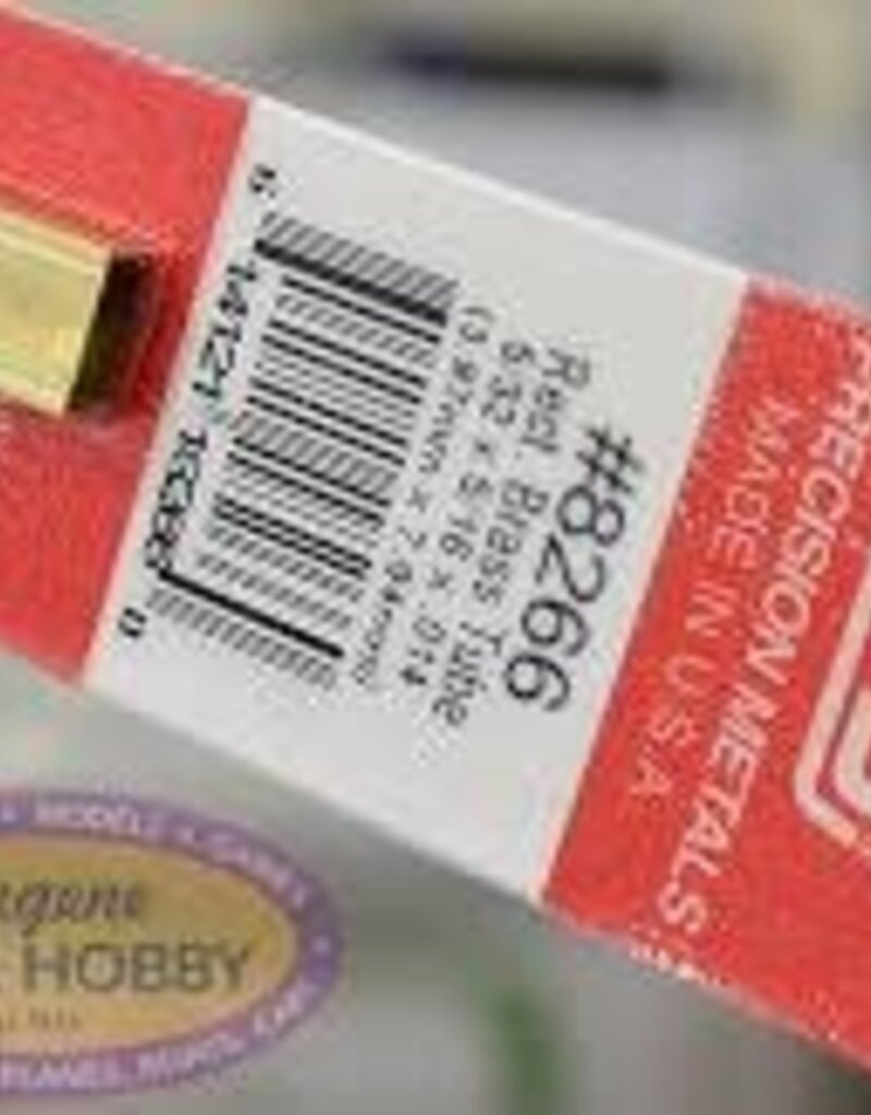 K&S KNS-8266	5/32"x5/16"x12" Rectangular Brass Tube .014 Wall (1)