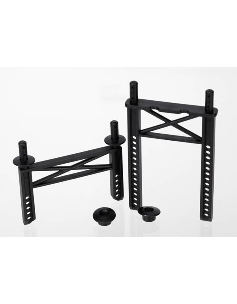 Traxxas 7216 - Body mounts, front & rear/ body washer, rear (2)