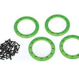 Traxxas 8168G - Beadlock rings, green (2.2') (aluminum) (4)/ 2x10 CS (48)