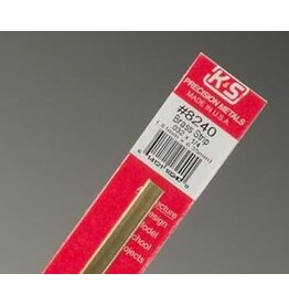 K&S KNS-8240	.032"x1/4"x12" Brass Strips (1)