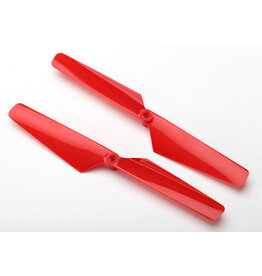 Traxxas 6628 - Rotor blade set, red (2)/ 1.6x5mm BCS (2)