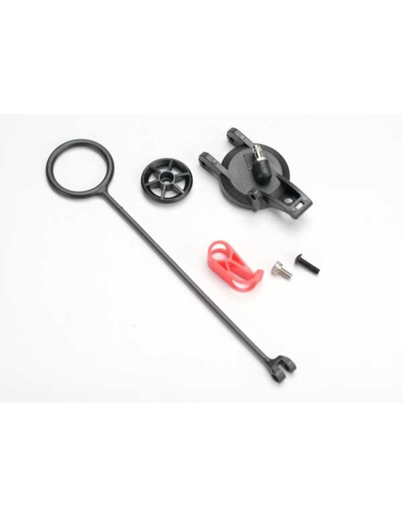 Traxxas 5547 Pull ring (1)/ fuel tank cap (1)/ engine shut-off clamp (1)/ 3x10 BCS (1)