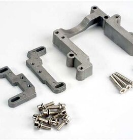 Traxxas 4460 Engine mount, 2 piece, aluminum (w/ screws) (N. Rustler®/Sport)