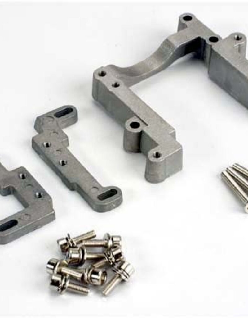 Traxxas 4460 Engine mount, 2 piece, aluminum (w/ screws) (N. Rustler®/Sport)