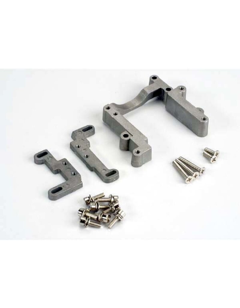 Traxxas 4460 Engine mount, 2 piece, aluminum (w/ screws) (N. Rustler®/Sport)