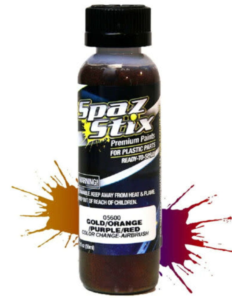 spaz stix SZX05600  Color Change Airbrush Ready Paint, Gold/Orange/Purple/Red, 2oz Bottle