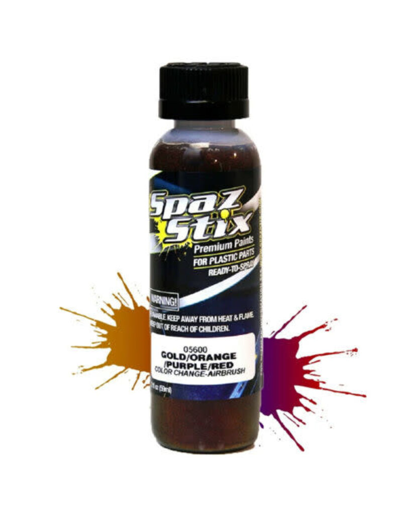 spaz stix SZX05600  Color Change Airbrush Ready Paint, Gold/Orange/Purple/Red, 2oz Bottle