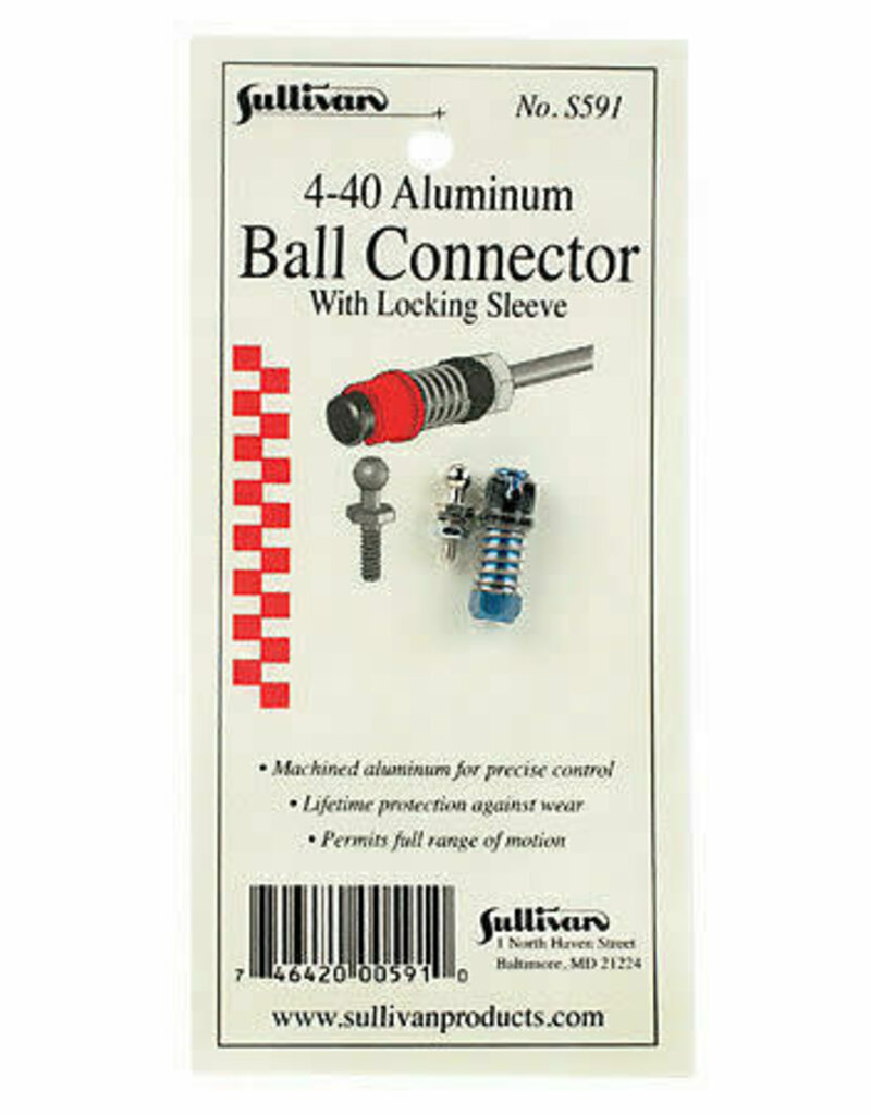 Sullivan Aluminum Ball Connector With Locking Sleeve 4-40 440 S591 591 Blue