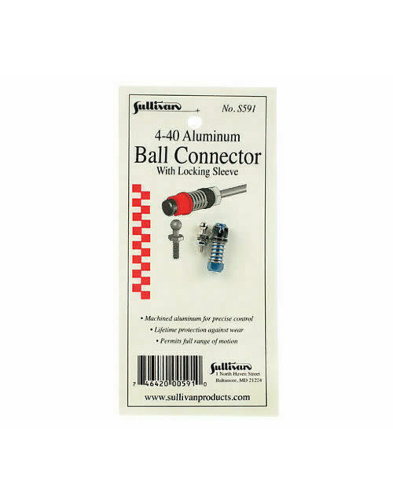Sullivan Aluminum Ball Connector With Locking Sleeve 4-40 440 S591 591 Blue