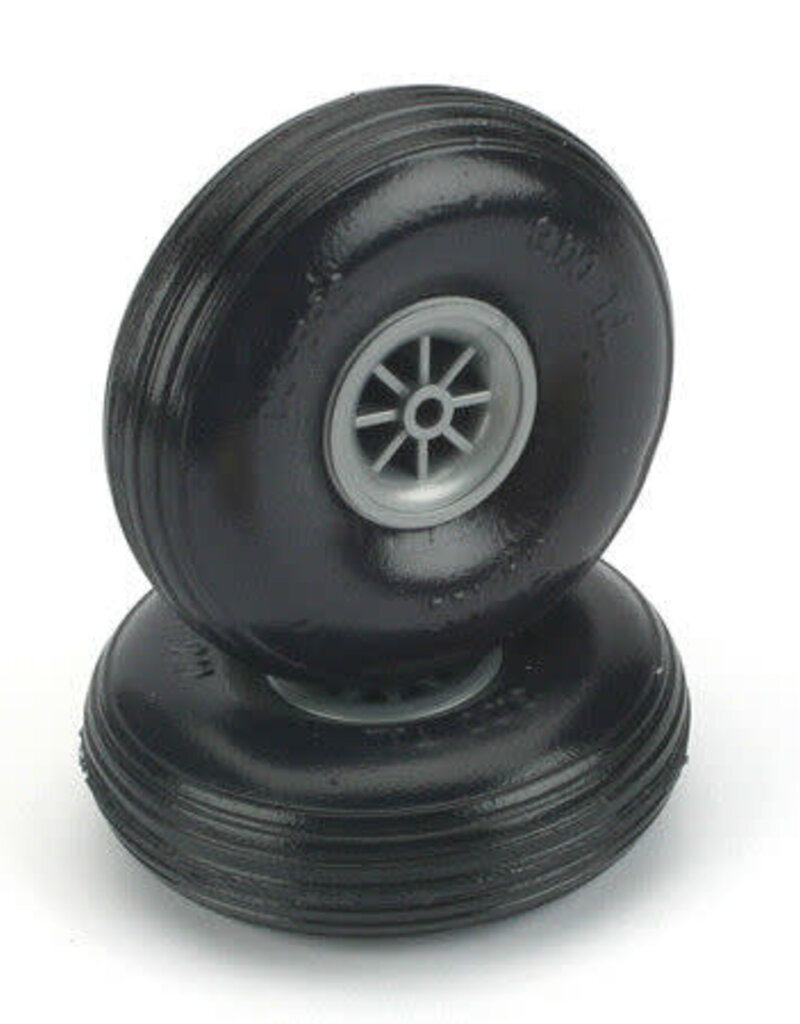 Dubro DUB225T	 Treaded Wheels, 2-1/4"