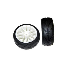 Redcat Racing 02020W White Road Wheels and Tires, 2pcs