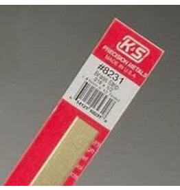 K&S KNS-8231	.016"x1/2"x12" Brass Strips (1)