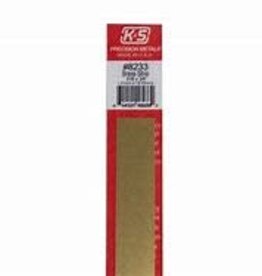 K&S KNS-8233	.016"x3/4"x12" Brass Strips (1)