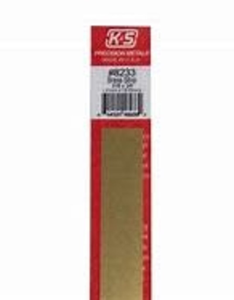 K&S KNS-8233	.016"x3/4"x12" Brass Strips (1)