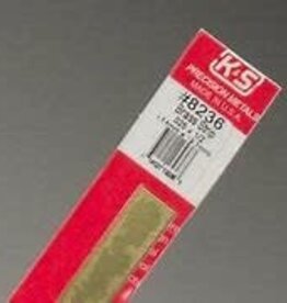 K&S KNS-8236	.025"x1/2"x12" Brass Strips (1)