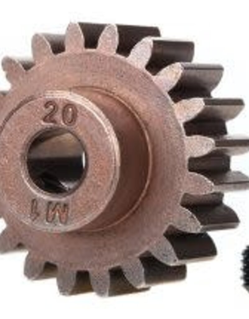 Traxxas 6494x Gear, 20-T pinion (1.0 metric pitch) (fits 5mm shaft)/ set screw (for use only with steel spur gears)