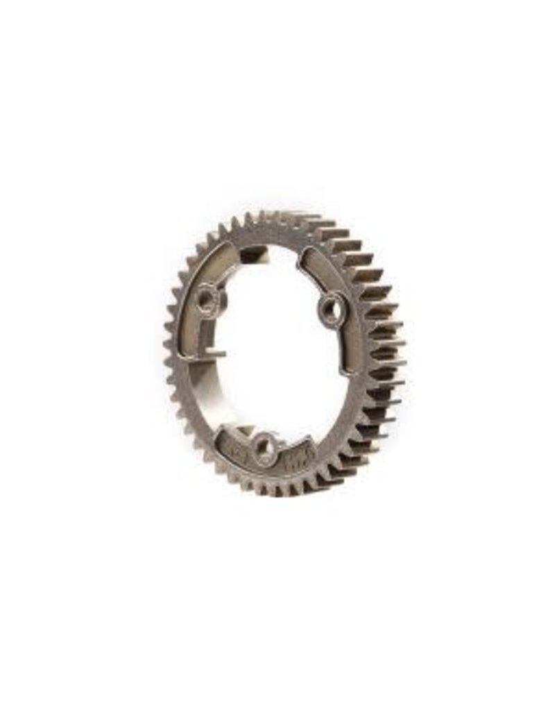 Traxxas 6447r Spur gear, 46-tooth, steel (wide-face, 1.0 metric pitch)