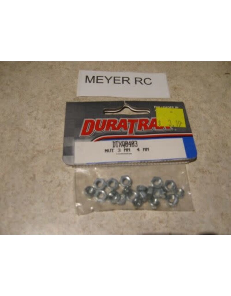 DURATRAX DTXQ0403 Metal Nut 3mm 4mm (20)