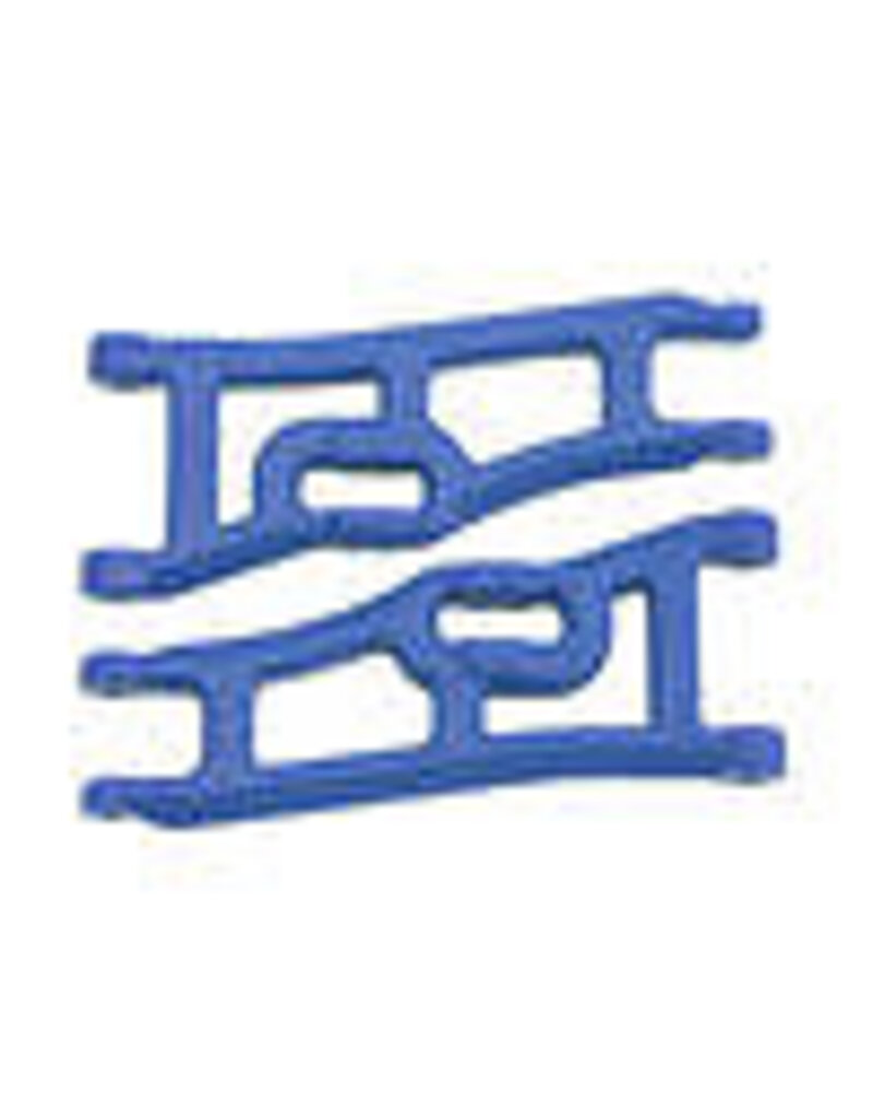 RPM RPM70665	 Wide Front A-arms, Blue; Traxxas Rustler Stampede
