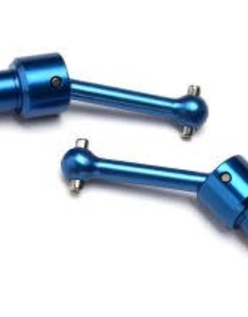Traxxas 7550R Driveshaft assembly, front/rear, 6061-T6 aluminum (blue-anodized) (2)