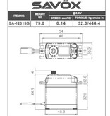 Savox SAVSA1231S Coreless Digital Servo 0.14/444.4 @6V
