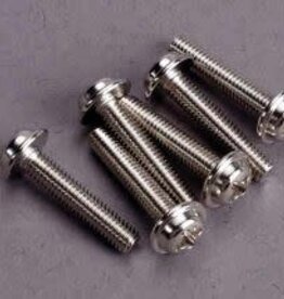 Traxxas 3187 Screws, 3x15mm washerhead machine (6)