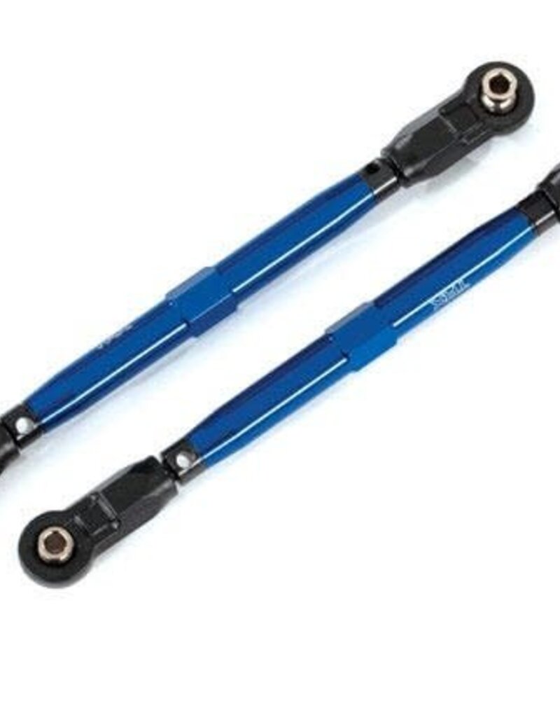 Traxxas 8997x TOE LINKS WIDEMAXX 119.8 BLUE Toe links, front (TUBES blue-anodized, 7075-T6 aluminum, stronger than titanium) (2) (for use with #8995 WideMaxx® suspension kit)