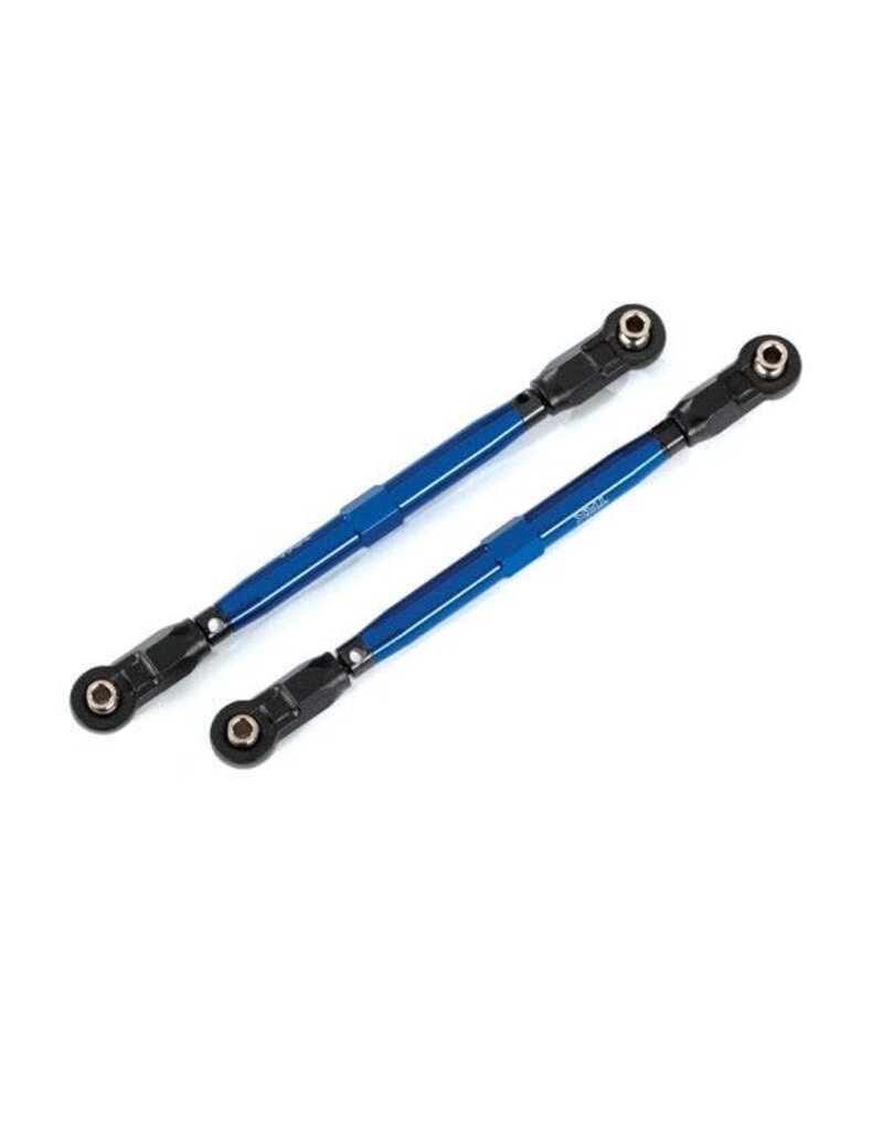 Traxxas 8997x TOE LINKS WIDEMAXX 119.8 BLUE Toe links, front (TUBES blue-anodized, 7075-T6 aluminum, stronger than titanium) (2) (for use with #8995 WideMaxx® suspension kit)