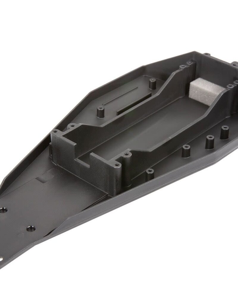 Traxxas 3728 Lower chassis (black) (166mm long battery compartment) (fits both flat and hump style battery packs)