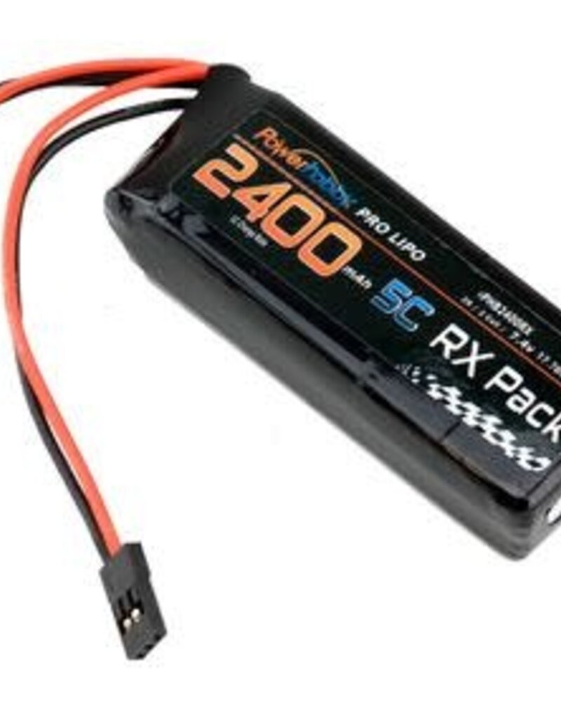 Power Hobby PHB2400RX	2S 7.4V 2400mAh 5C RX Receiver Lipo Battery Pack with Servo Connector