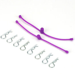 Dubro DUB2250	 2 Body Klip Retainers, Purple