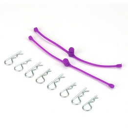 Dubro DUB2250	 2 Body Klip Retainers, Purple